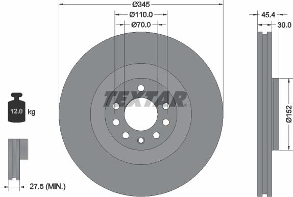 Textar 92242403 - Disc frana aaoparts.ro