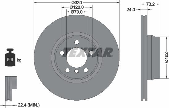 Textar 92242005 - Disc frana aaoparts.ro