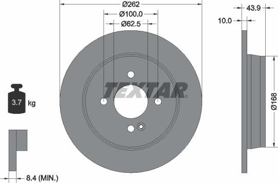 Textar 92242203 - Disc frana aaoparts.ro