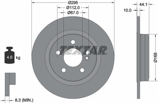 Textar 92254903 - Disc frana aaoparts.ro