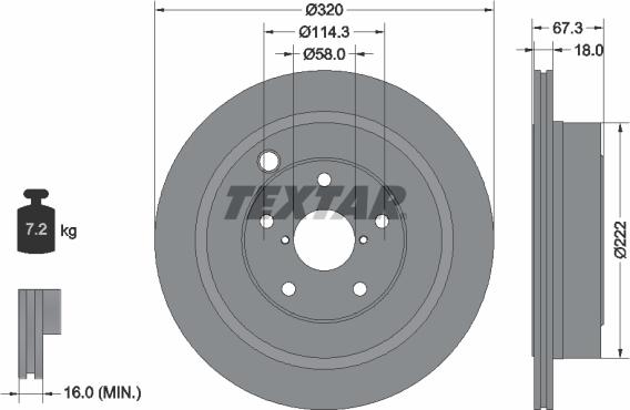 Textar 92255903 - Disc frana aaoparts.ro