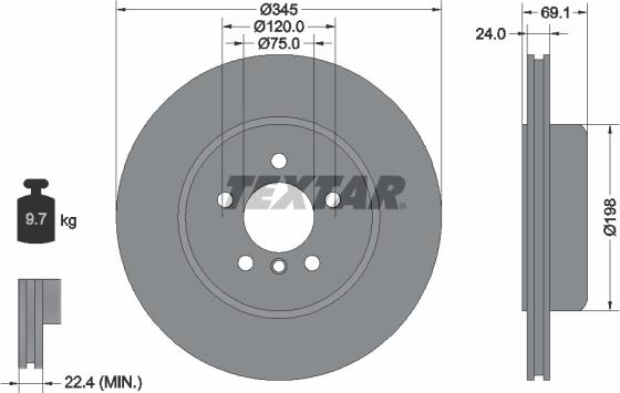 Textar 92253925 - Disc frana aaoparts.ro