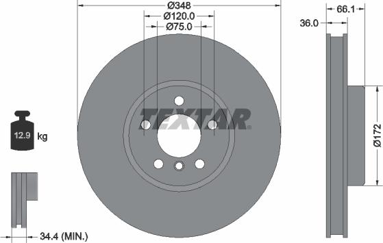 Textar 92253825 - Disc frana aaoparts.ro