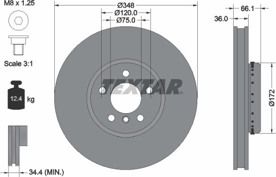 Textar 92253703 - Disc frana aaoparts.ro