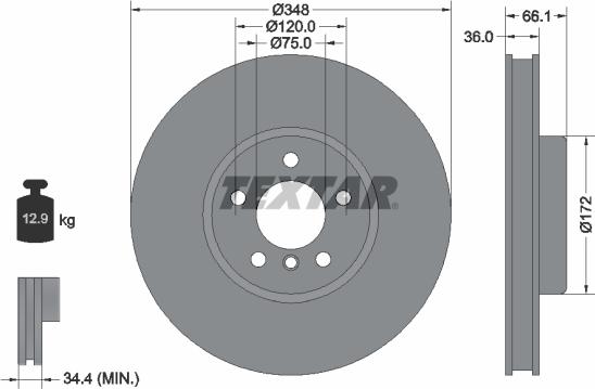 Textar 92253725 - Disc frana aaoparts.ro