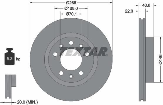 Textar 92269003 - Disc frana aaoparts.ro