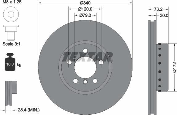 Textar 92264925 - Disc frana aaoparts.ro