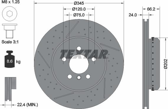 Textar 92265525 - Disc frana aaoparts.ro