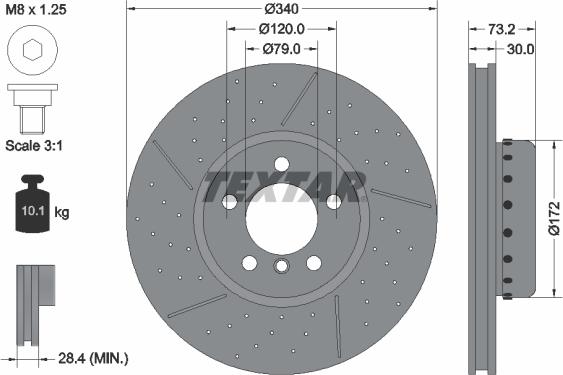 Textar 92265025 - Disc frana aaoparts.ro