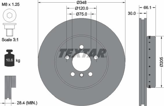 Textar 92265725 - Disc frana aaoparts.ro