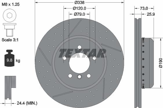 Textar 92266925 - Disc frana aaoparts.ro