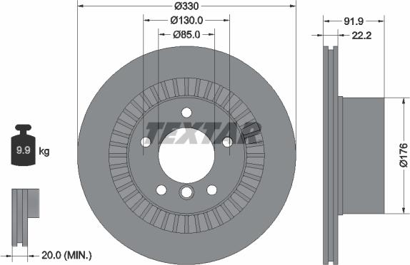 Textar 92261903 - Disc frana aaoparts.ro