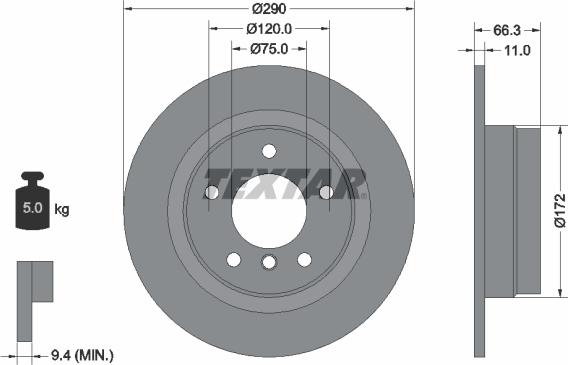 Textar 92261003 - Disc frana aaoparts.ro