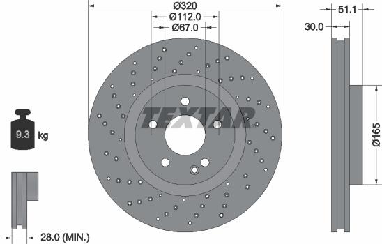 Textar 92262105 - Disc frana aaoparts.ro