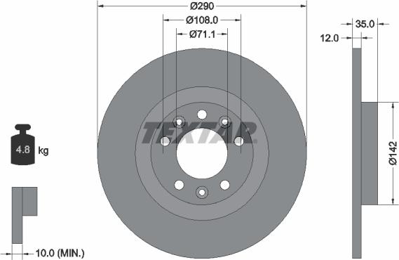 Textar 92267303 - Disc frana aaoparts.ro