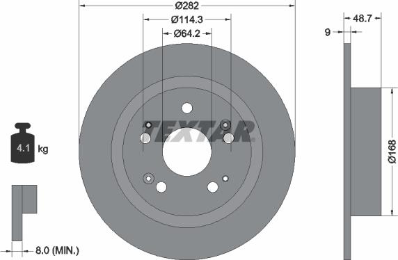 Textar 92204300 - Disc frana aaoparts.ro