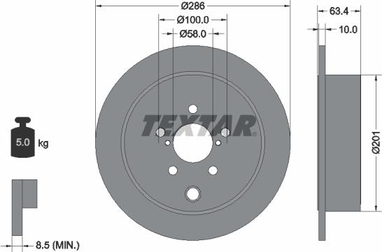 Textar 92200000 - Disc frana aaoparts.ro