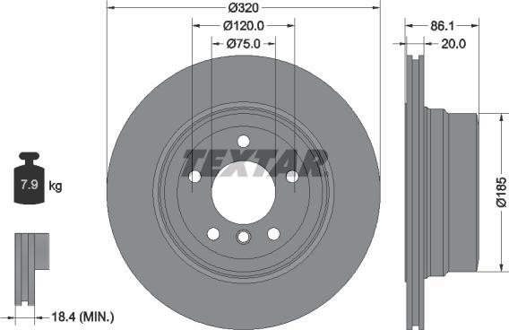 Textar 92202003 - Disc frana aaoparts.ro