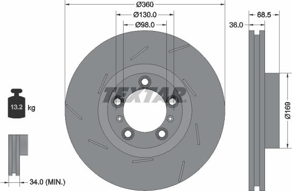 Textar 92213905 - Disc frana aaoparts.ro