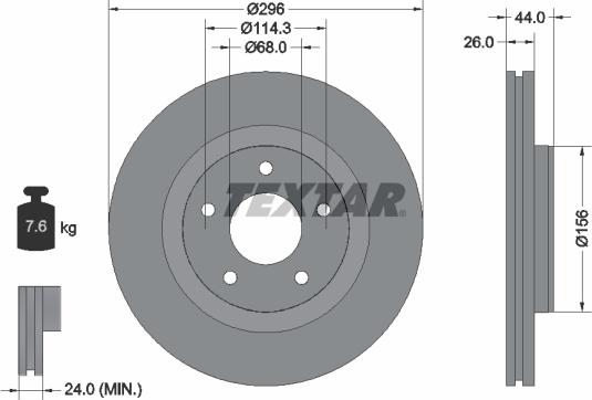 Textar 92285905 - Disc frana aaoparts.ro