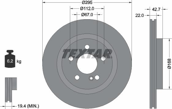 Textar 92286903 - Disc frana aaoparts.ro