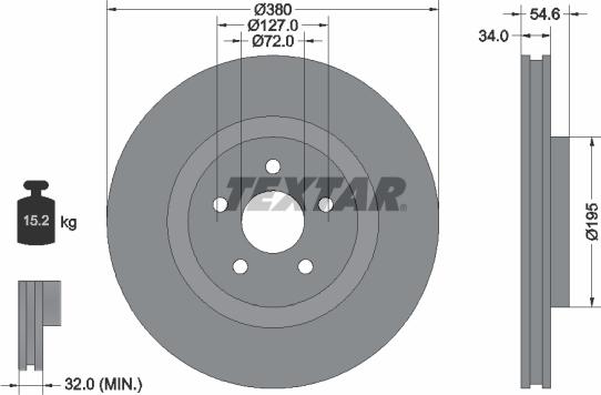 Textar 92281905 - Disc frana aaoparts.ro