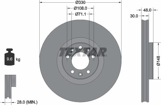 Textar 92283403 - Disc frana aaoparts.ro