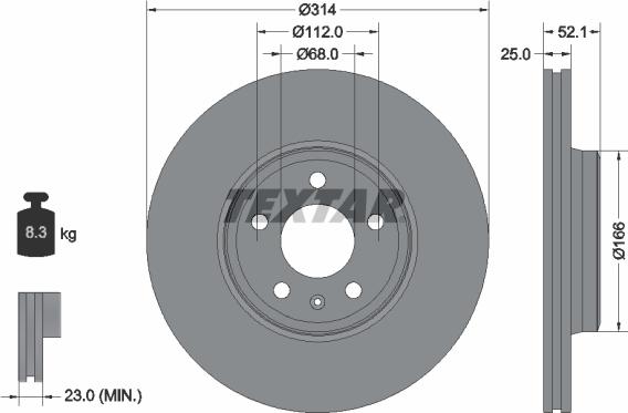 Textar 92282905 - Disc frana aaoparts.ro