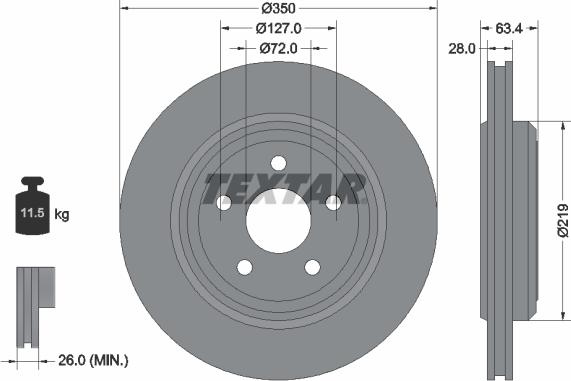 Textar 92282003 - Disc frana aaoparts.ro