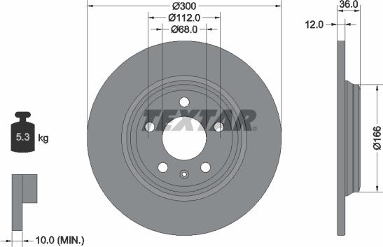 Textar 92282803 - Disc frana aaoparts.ro