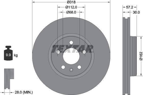 Textar 92282705 - Disc frana aaoparts.ro