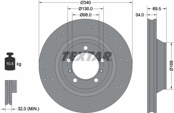 Textar 92287905 - Disc frana aaoparts.ro