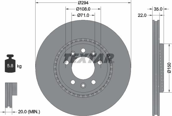 Textar 92287103 - Disc frana aaoparts.ro