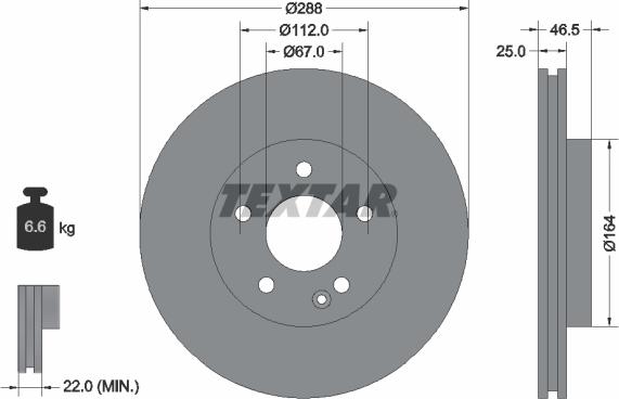 Textar 92287705 - Disc frana aaoparts.ro