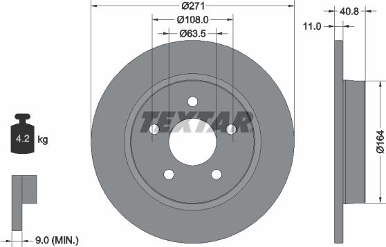 Textar 92239003 - Disc frana aaoparts.ro