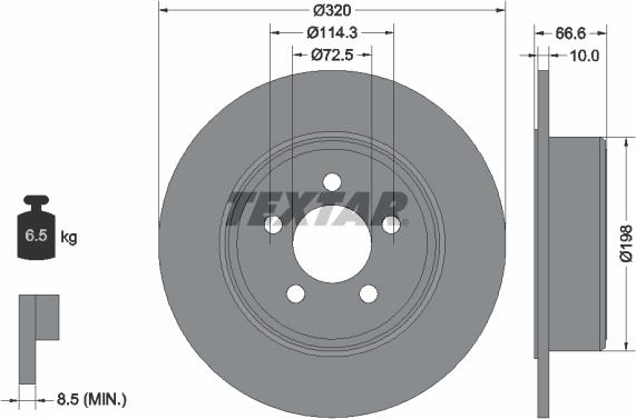 Textar 92234803 - Disc frana aaoparts.ro