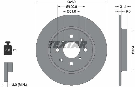 Textar 92234203 - Disc frana aaoparts.ro