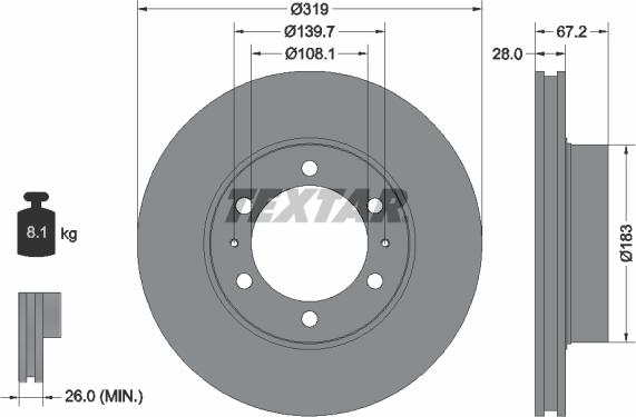 Textar 92230403 - Disc frana aaoparts.ro