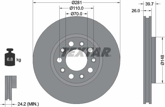 Textar 92230103 - Disc frana aaoparts.ro