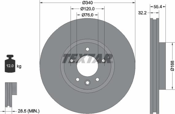 Textar 92230305 - Disc frana aaoparts.ro