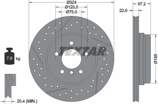 Textar 92231203 - Disc frana aaoparts.ro