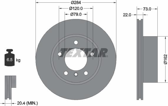 Textar 92238403 - Disc frana aaoparts.ro