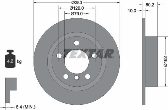 Textar 92238703 - Disc frana aaoparts.ro