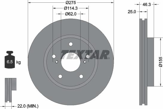 Textar 92232703 - Disc frana aaoparts.ro