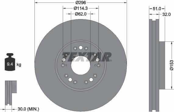 Textar 92237503 - Disc frana aaoparts.ro