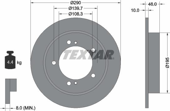 Textar 92237300 - Disc frana aaoparts.ro