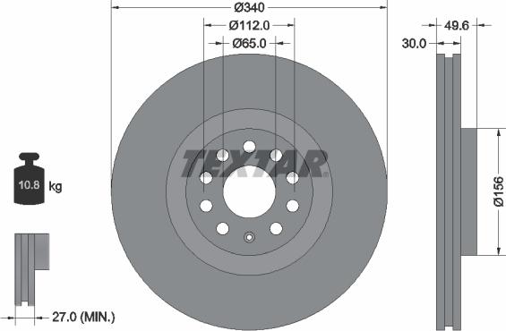 Textar 92229805 - Disc frana aaoparts.ro