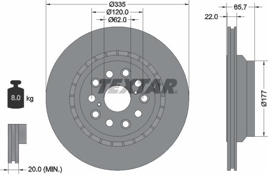 Textar 92224403 - Disc frana aaoparts.ro