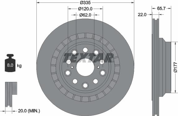 Textar 92224503 - Disc frana aaoparts.ro