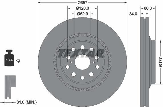 Textar 92224303 - Disc frana aaoparts.ro